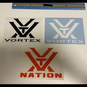 Vortex Optics Nation Lot Of 3 Cut Decals Stickers